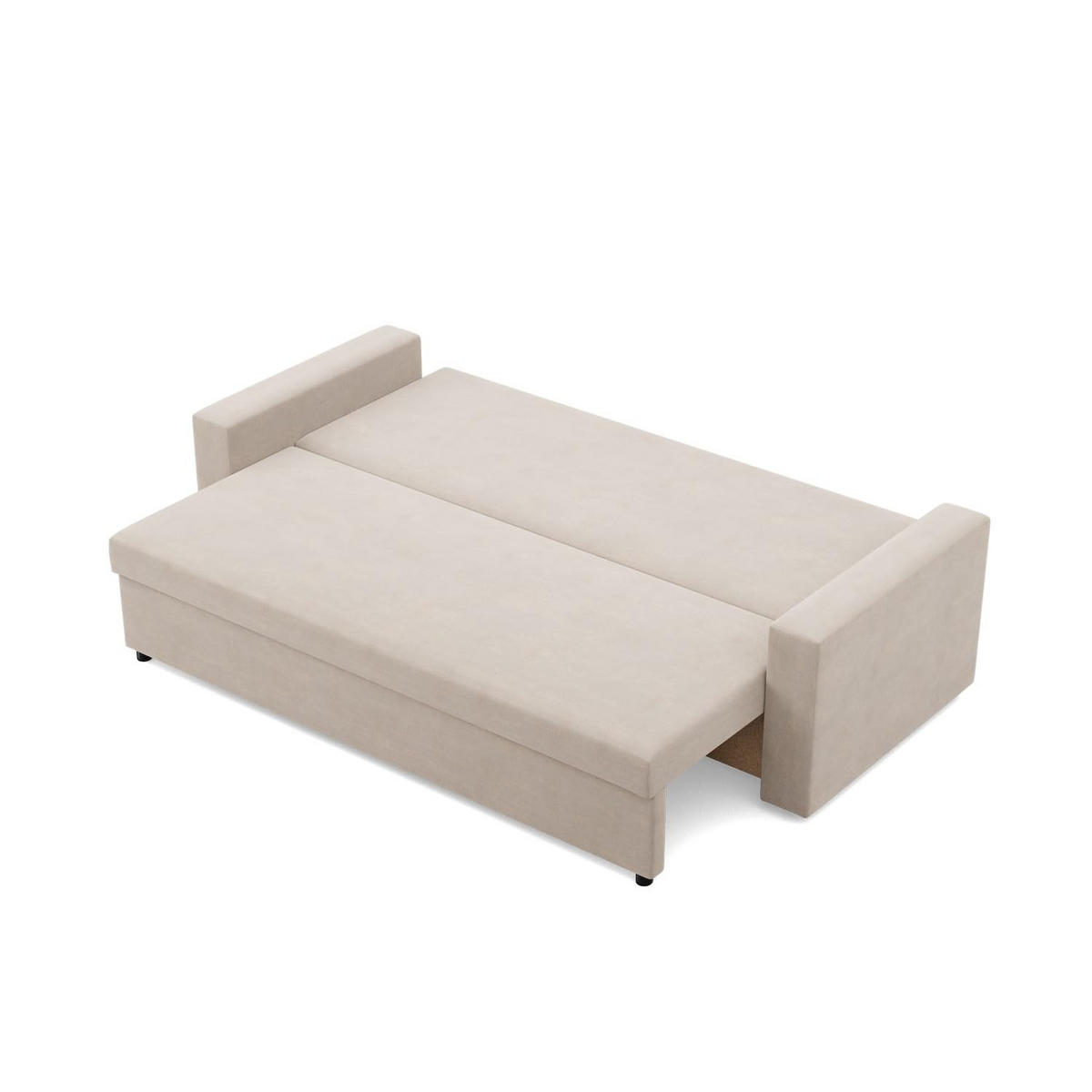 SOFA 3-SITZER MIT SCHLAFFUNKTION NEO, Beige - Beige, Textil (220/85/92cm)