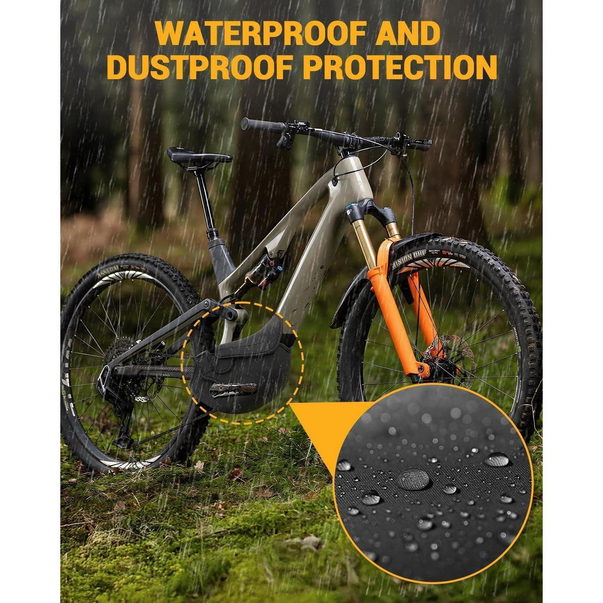 E-BIKE Motorschutzhülle Neopren Wasserdicht Universell - Schwarz, Kunststoff (5/43/55cm)