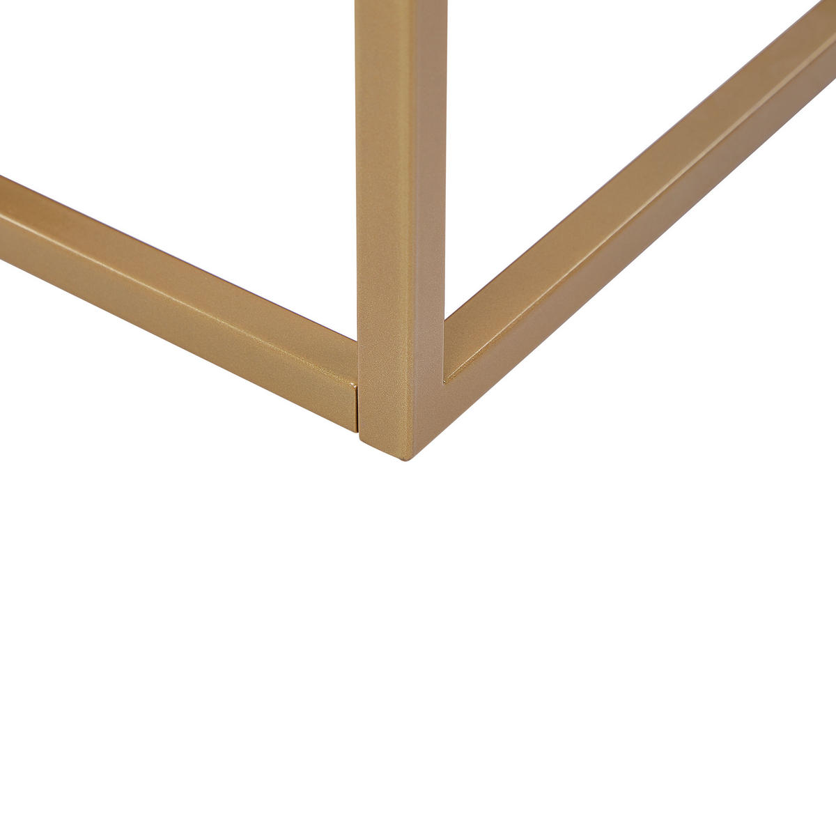 COUCHTISCH Marmor Optik beige/gold rechteckig 60/100 cm Delano - Beige/Goldfarben, Holzwerkstoff (60/100/45cm) - Beliani