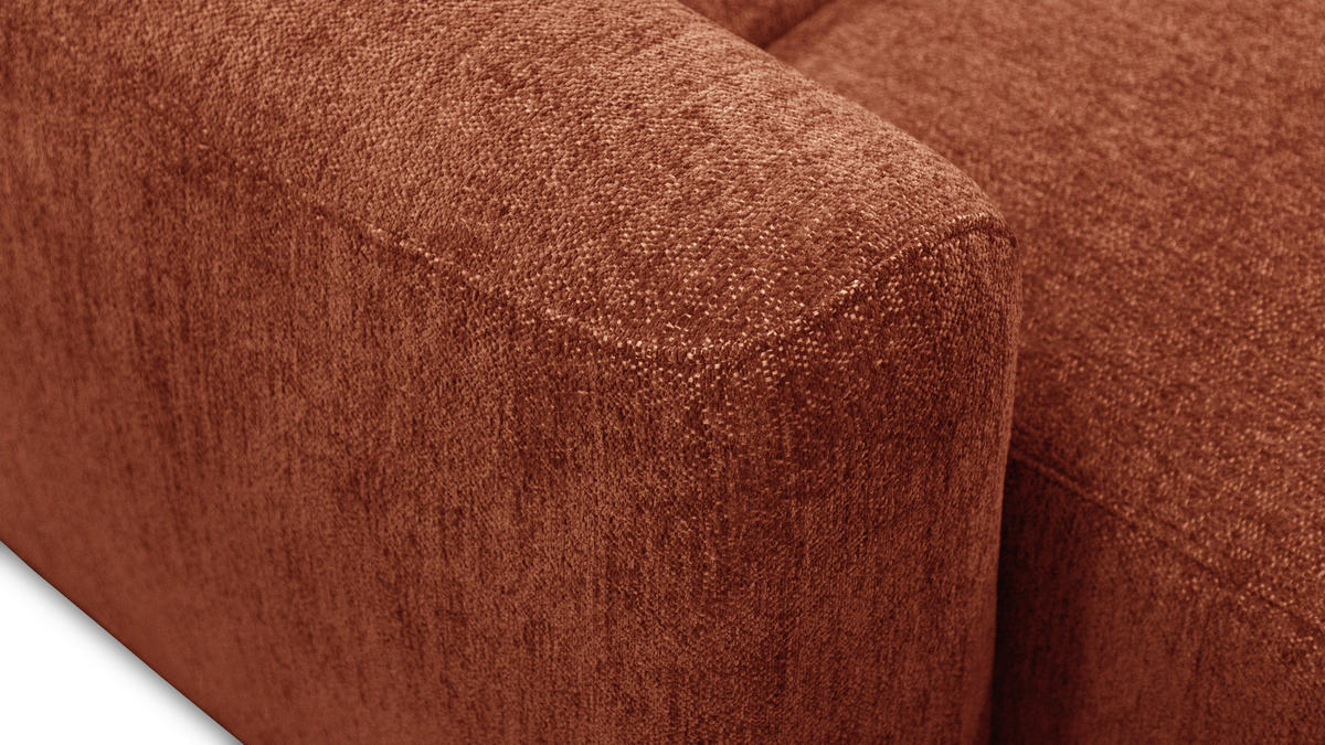 ECKSOFA NERO 4-Sitzer, orange - Schwarz/Orange, Holz/Textil (272/81/159cm) - Courtois Laville