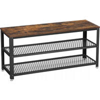 SCHUHREGAL, braun/schwarz - Braun, Holzwerkstoff (100/45/30cm) - A2A Home