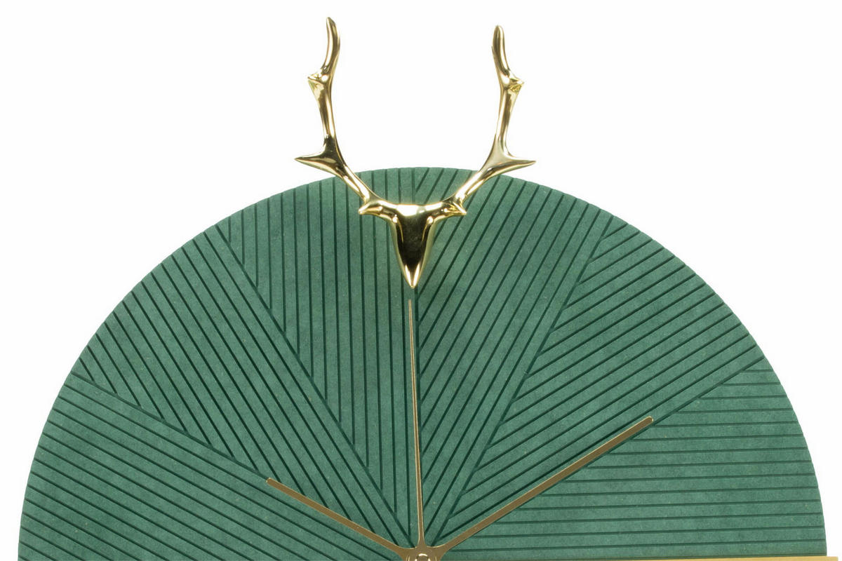 WANDUHR Design Grün 40/47 cm - Grün, Holzwerkstoff/Metall (40/47/2cm) - ONZENO