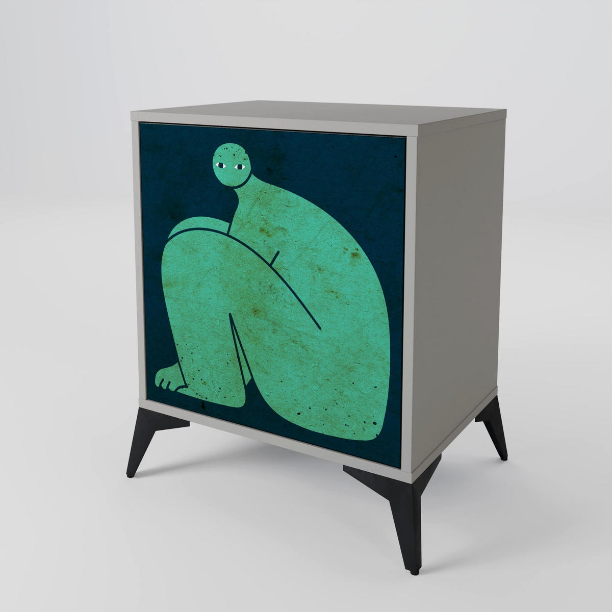 SIDEBOARD TOGETHER BUT SEPARATELY, Grau, 57,5x42x57,5 cm, Ohne Füße - Multicolor/Grau, Holzwerkstoff (57.5/57.5/42cm) - SpaceRebels