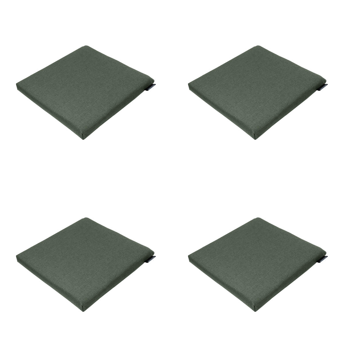 SITZKISSEN Best deal - Grün - 40/40/4,5 cm - 4er-Set - Grün, Textil (40/4/40cm) - Madison