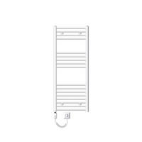BADHEIZKÖRPER elektrisch Sahara 500x1200 mm Weiß gerade mit Heizstab 900W - Weiß, Metall (3/120/50cm) - LuxeBath
