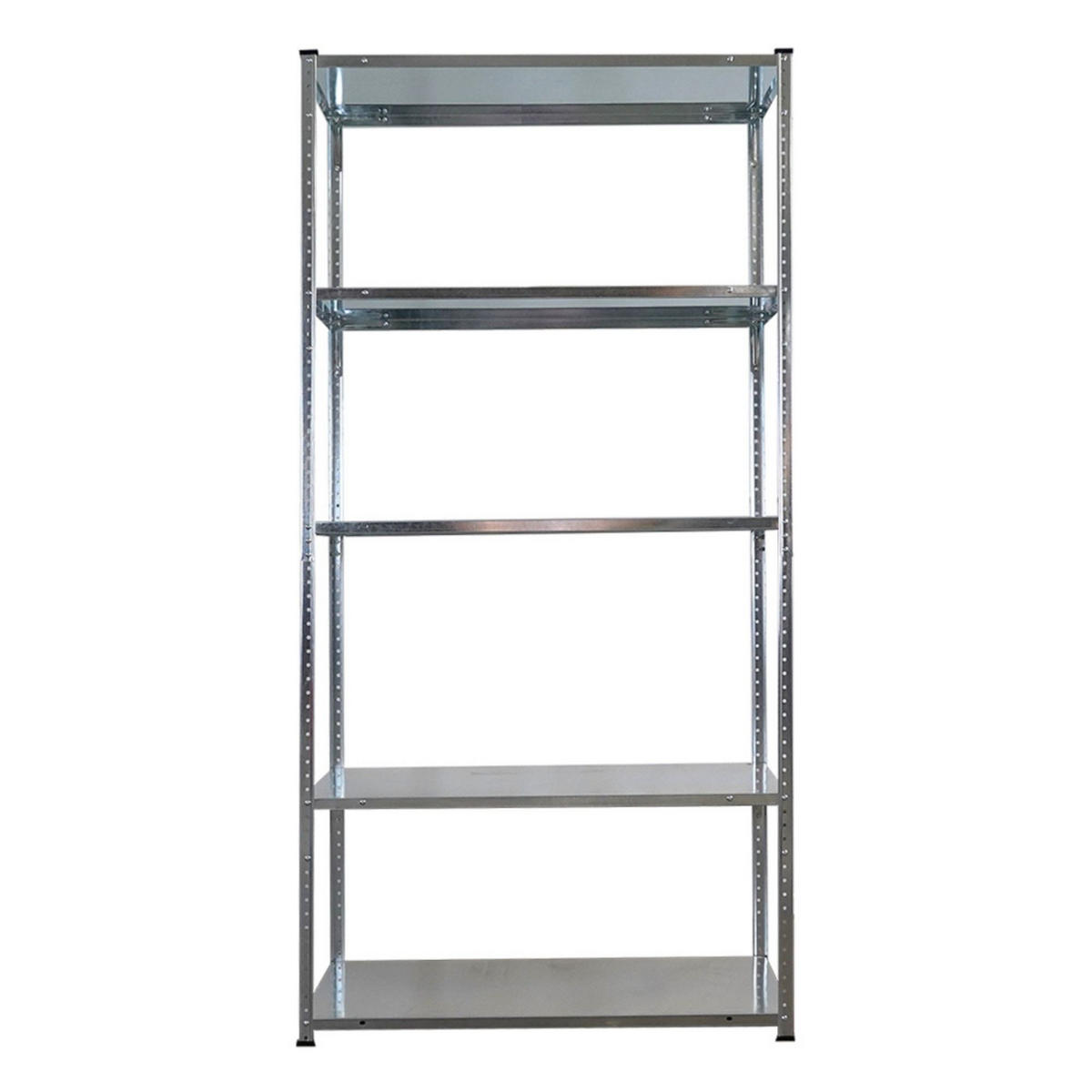 SCHRAUBREGAL Haldor 180x90x40cm 5 Stahlplatten-Ebenen Fachlast 100 kg Verzinkt - Silberfarben, Metall (90/180/40cm) - PROREGAL