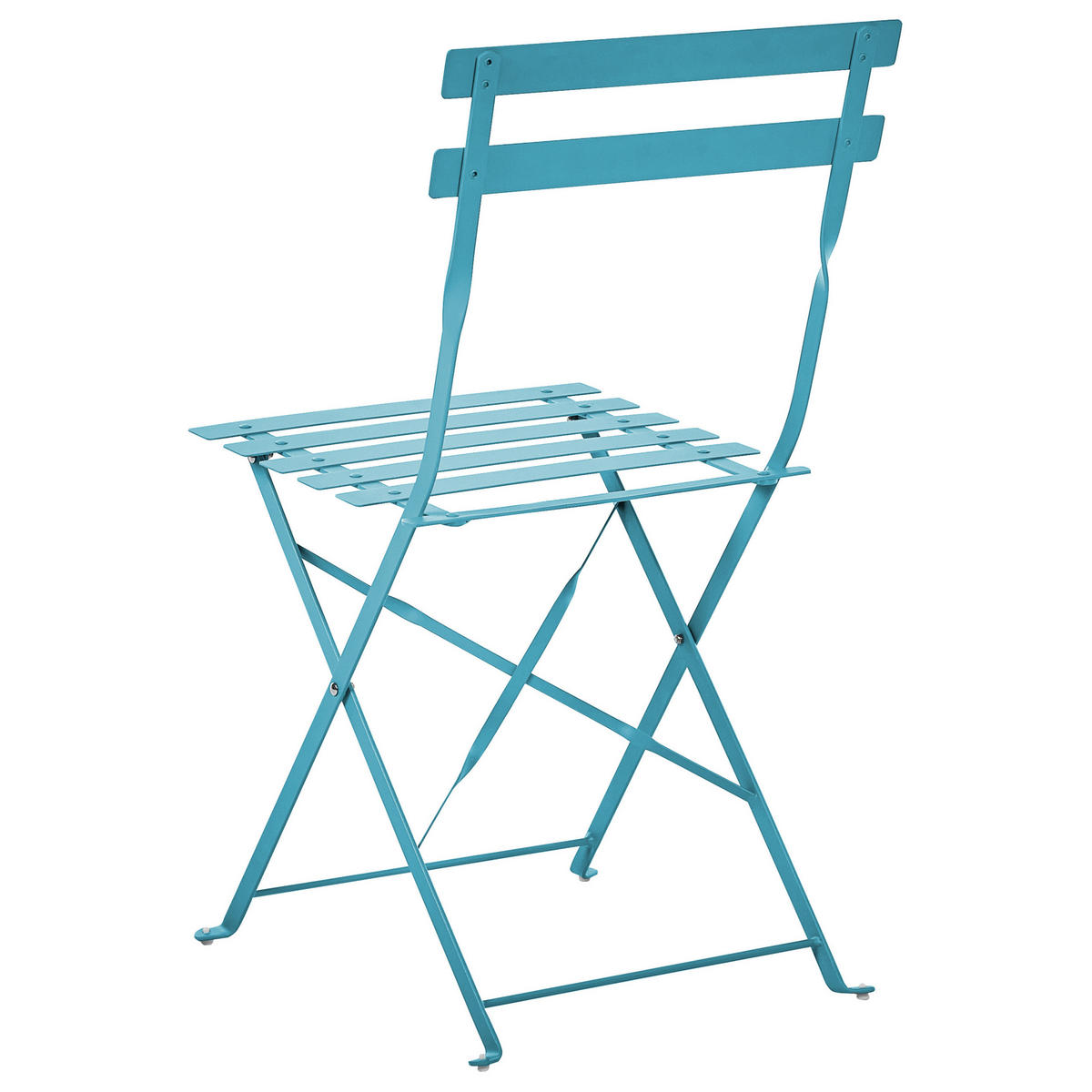 BALKONSET 2-Sitzer seeblau zusammenklappbar Fiori - Hellblau, Metall - Beliani