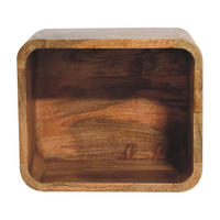 NACHTTISCH Levitate, Wandmontiert, Offenes Fach , Braun - Beige/Messingfarben, Holz/Metall (30/25/25cm) - Artisan Furniture