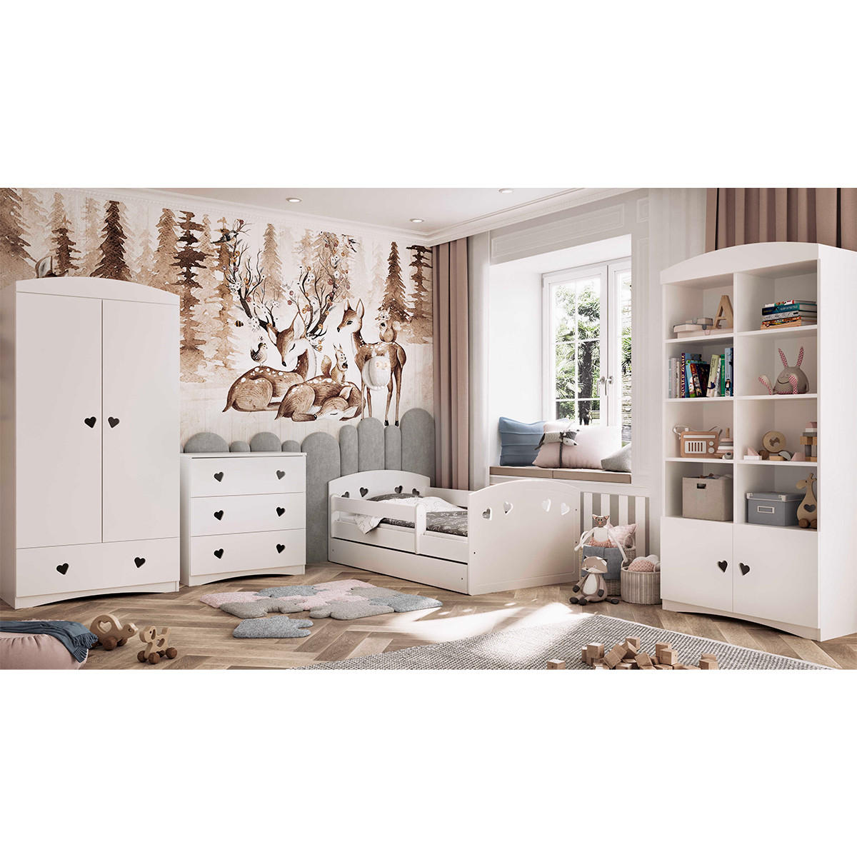 KOMODA JULIA Biela Biela 80/80/41 - biela, kompozitné drevo (81/80/42cm) - Petits-meubles
