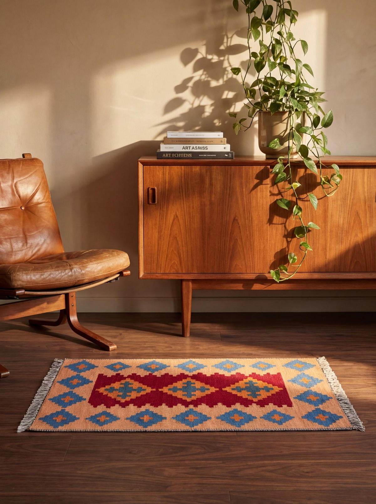 HANDWEBTEPPICH Kelim Gashgai Rot 89/57 cm Schurwolle - Rot, Textil (57/89cm) - Looma