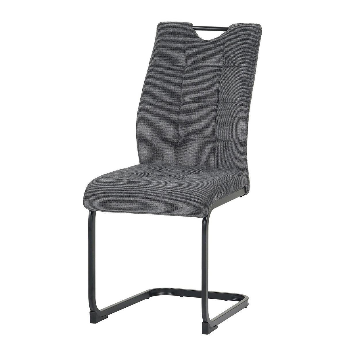 FREISCHWINGER - 4er-Set - Schwarz/Grau, Textil/Metall (44/96/59cm) - home24