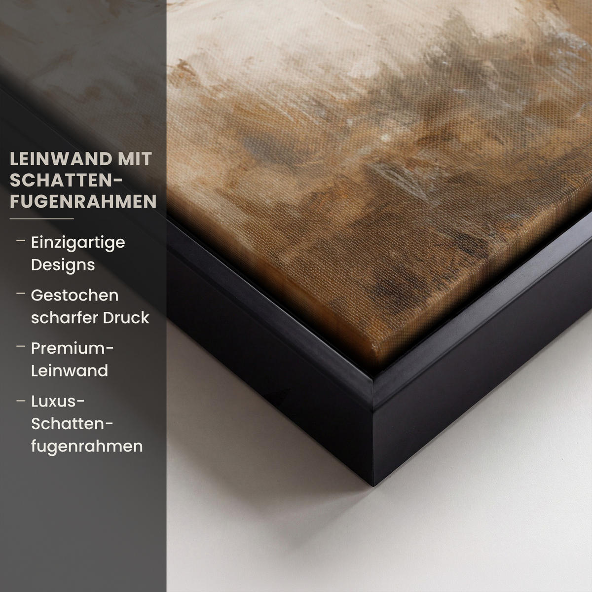 LEINWAND Bilder mit Rahmen - Jesus - Kniend - Waldlandschaft - Betend - 50x50 - Beige, Textil (50/50cm) - MuchoWow