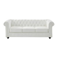 SOFA ohne Schlafmöglichkeit - 3 Personen - Leder - Weiß - - Weiß, Leder (205/72/88cm) - Vente-Unique