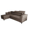 ECKSOFA L Form Ribella Bronze 265/180/100 cm Links mit Schlaffunktion - Schwarz/Bronzefarben, Textil/Metall (180/265cm) - AX Living