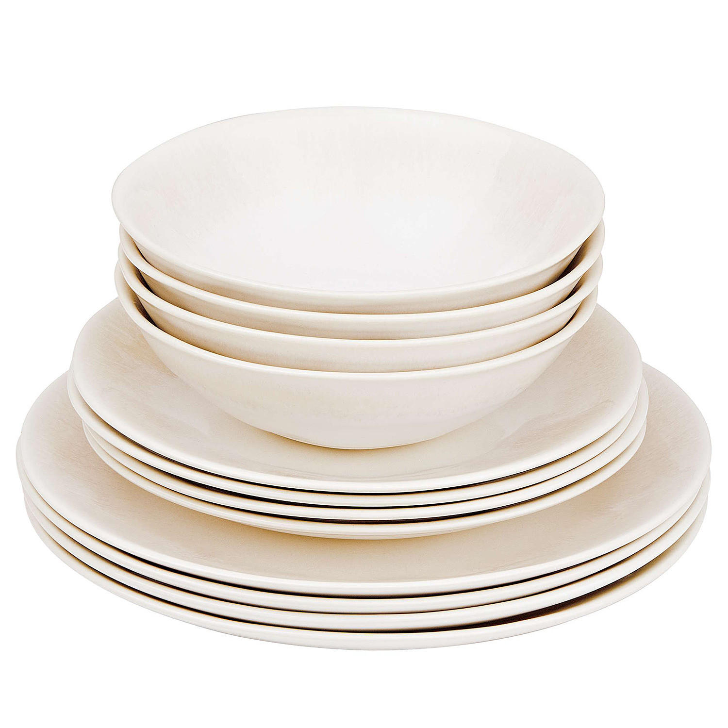 GESCHIRR-SET (12-teilig) Atlantis - Beige, Keramik (1/1/1cm) - Butlers