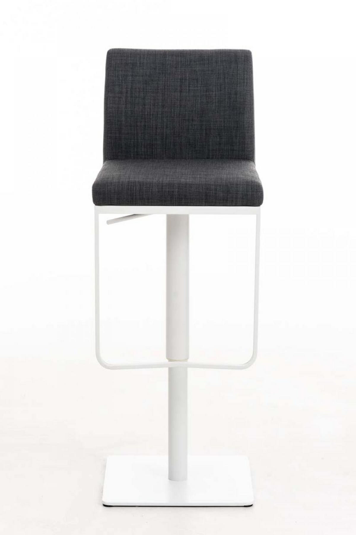 BARHOCKER 2er Set Stoff Dunkelgrau - Dunkelgrau/Weiß, Textil/Metall (42/86/44cm) - CLP