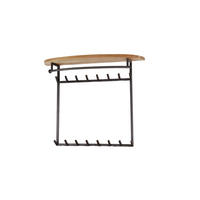 GARDEROBE LUANA Schwarz Akazie - Schwarz, Metall (100/80/30cm) - KAWOLA