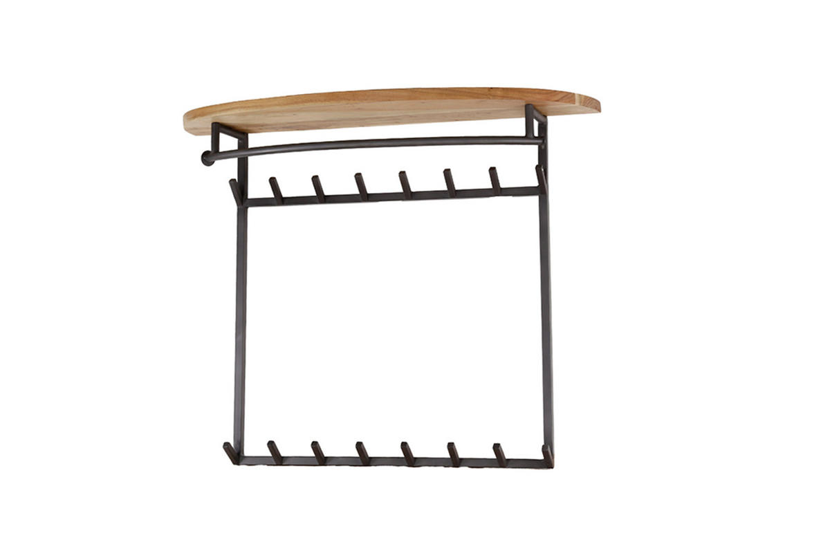GARDEROBE LUANA Schwarz Akazie - Schwarz, Metall (100/80/30cm) - KAWOLA