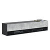 HÄNGELOWBOARD Halmstad - Schwarz/Grau, Holzwerkstoff (140/30/31cm) - [en.casa]