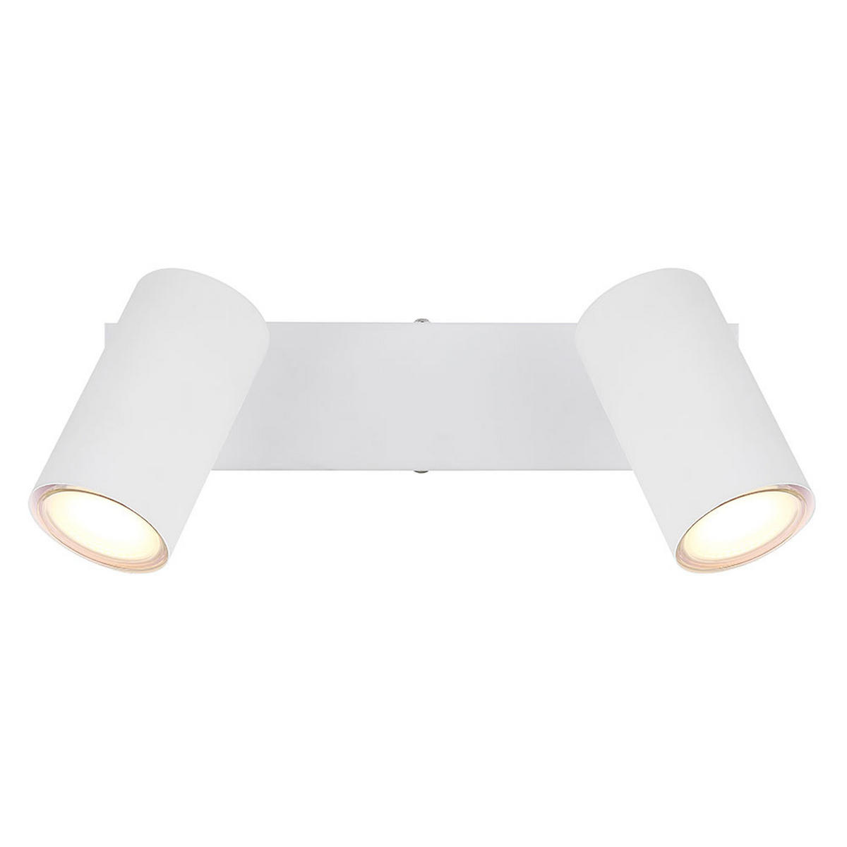 DECKENLEUCHTE Metall Weiß Schwenkbar 2-flammig - Weiß, Metall (26/6/12cm) - Globo Lighting