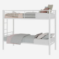 ETAGENBETT 196,6/97,8/156,5 cm aus Eisen mit trennbarer Konstruktion Weiß - Weiß, Metall (90/190cm) - Modenvie
