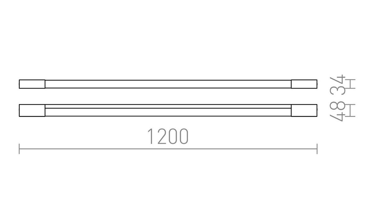 WANDLEUCHTE AMENITY 120 Chrom 14 W IP44 - Chromfarben, Metall (20/25/15cm) - Rendl