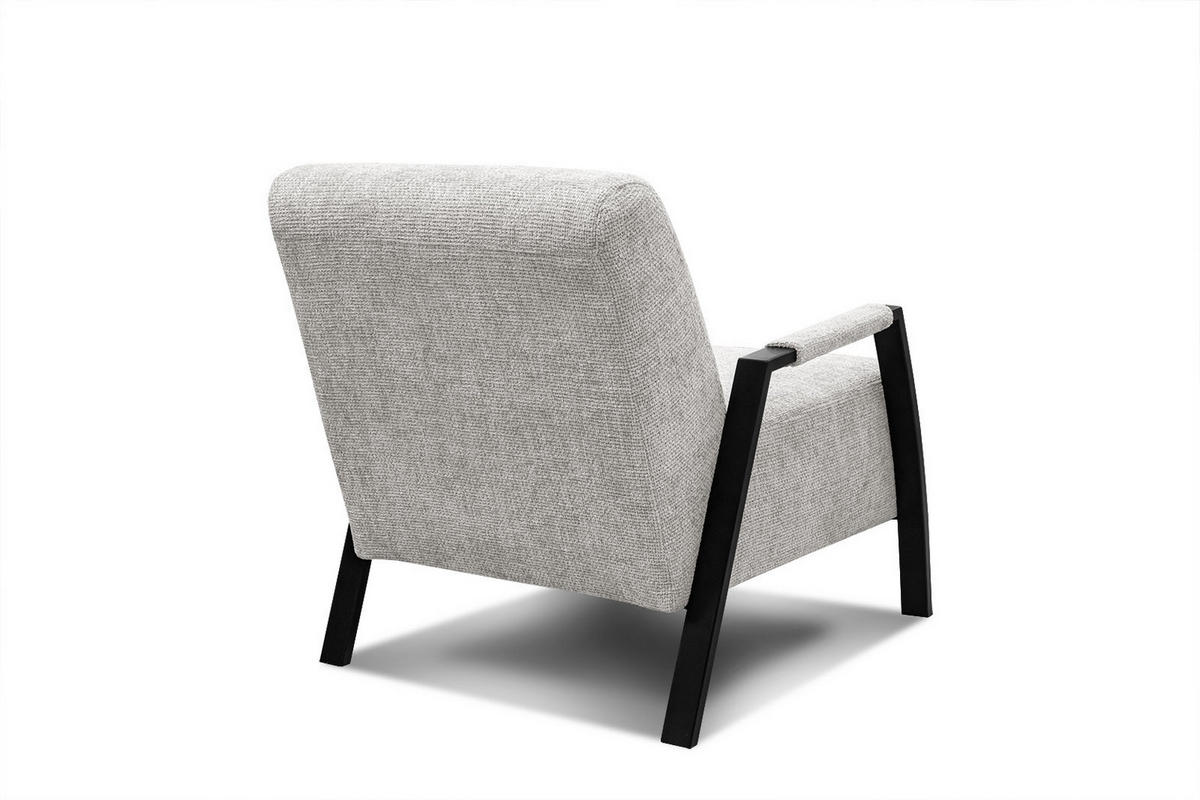 SESSEL KOBE, ecru - Ecru/Schwarz, Holz/Textil (72/76/90cm) - Courtois Laville
