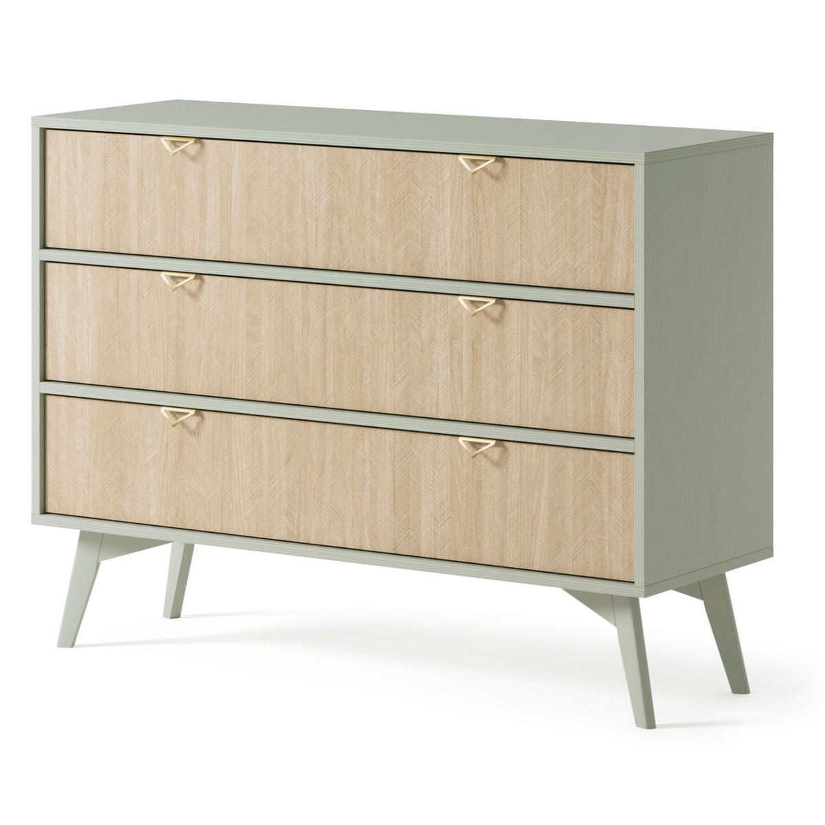 SIDEBOARD TOFINO KOM3-1D3S Holzbeine Eukalyptus - Eichefarben/Eukalyptusholzfarben, Holz/Holzwerkstoff (106/80/38cm) - Komodee