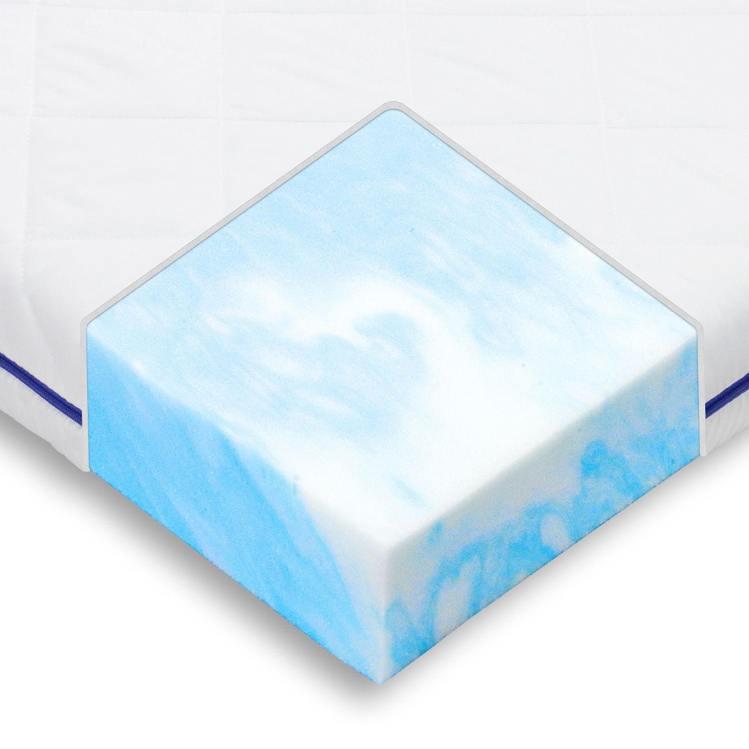 Thumbnail - Sleepneo Gel-Matratzentopper, Weiß, Textil, H2, 80x200 cm, Hergestellt in Deutschland, Medizinisch getestet, Oeko-Tex® S...