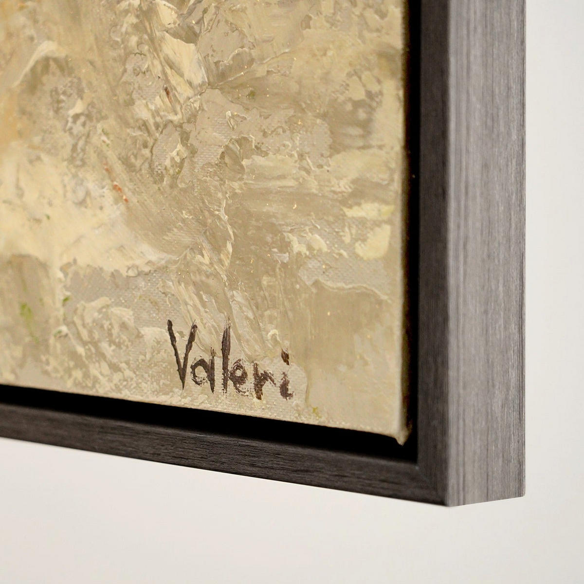 GEMÄLDE Glänzendes Gold Schattenfugenrahmen grau 160x80 cm - Grau, Holz (160/80cm) - YS-art gallery