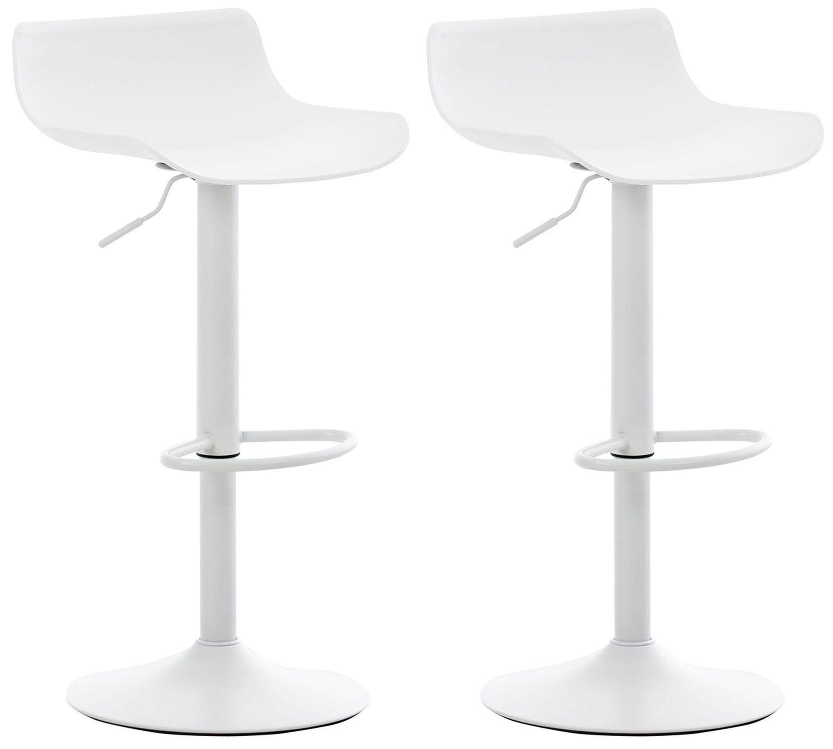 BARHOCKER Averna, 2er Set, Gestell Metall Kunststoff Weiß - Weiß, Kunststoff/Textil (43/96/44cm) - TPFLiving