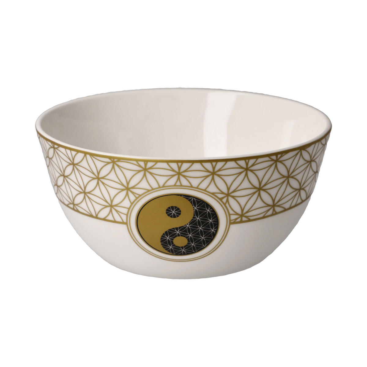 KÜNSTLERSCHALE Blume des Lebens weiß, Fine Bone China, Bunt, 15 cm - Multicolor, Keramik (7cm) - Goebel