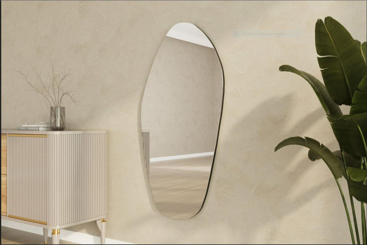 WANSPIEGEL Transparent asymmetrisch, rahmenlos - Transparent, Glas (60/120/2cm) - Ibonto