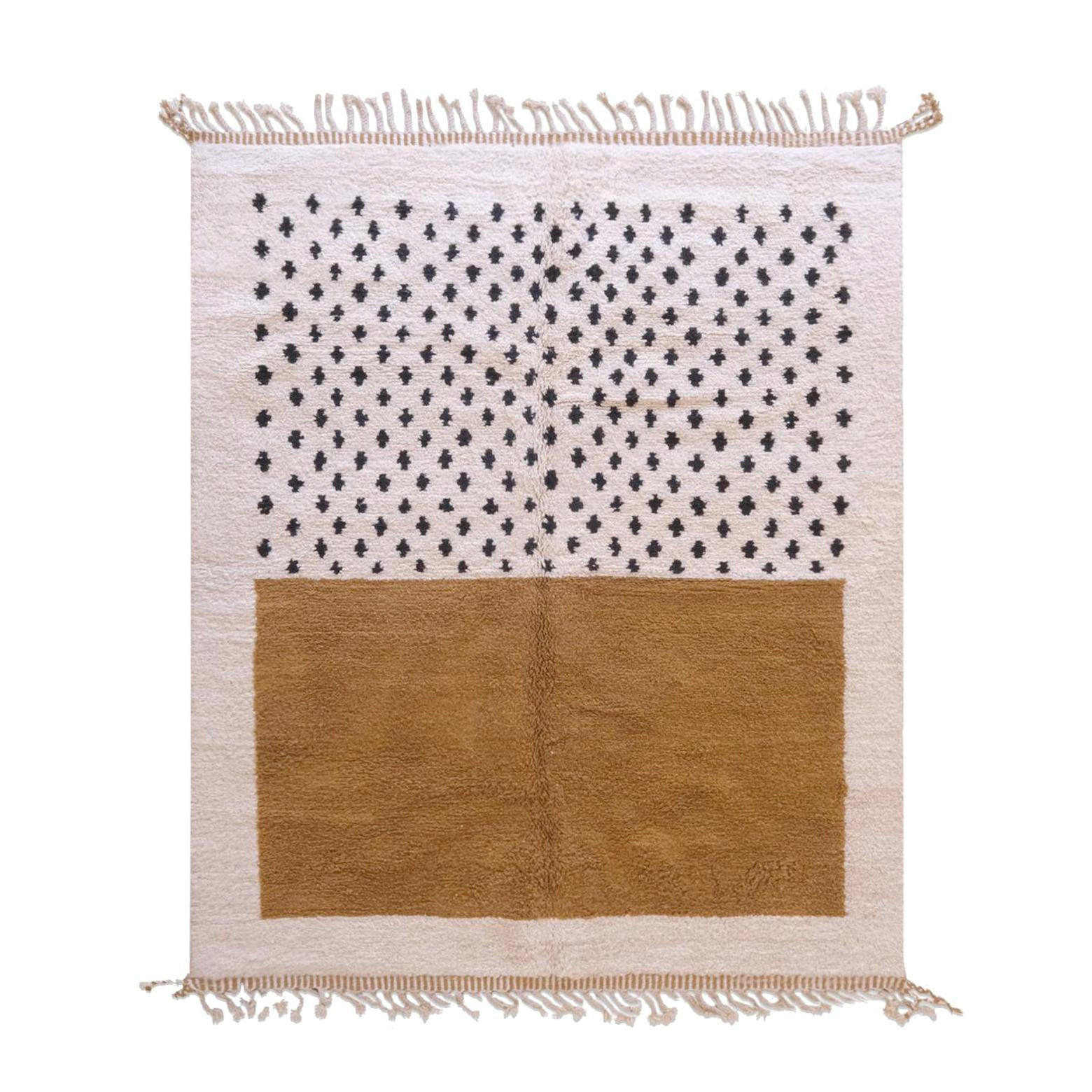 BERBERTEPPICH handgeknüpft Design aus Wolle 200x 300 cm - Braun, Naturmaterialien (200/300cm) - AFK Living