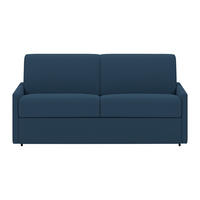 SCHLAFSOFA - 3 Personen - stoff - marineblau Calife - Dunkelblau, Textil (170/99/223cm) - Vente-Unique