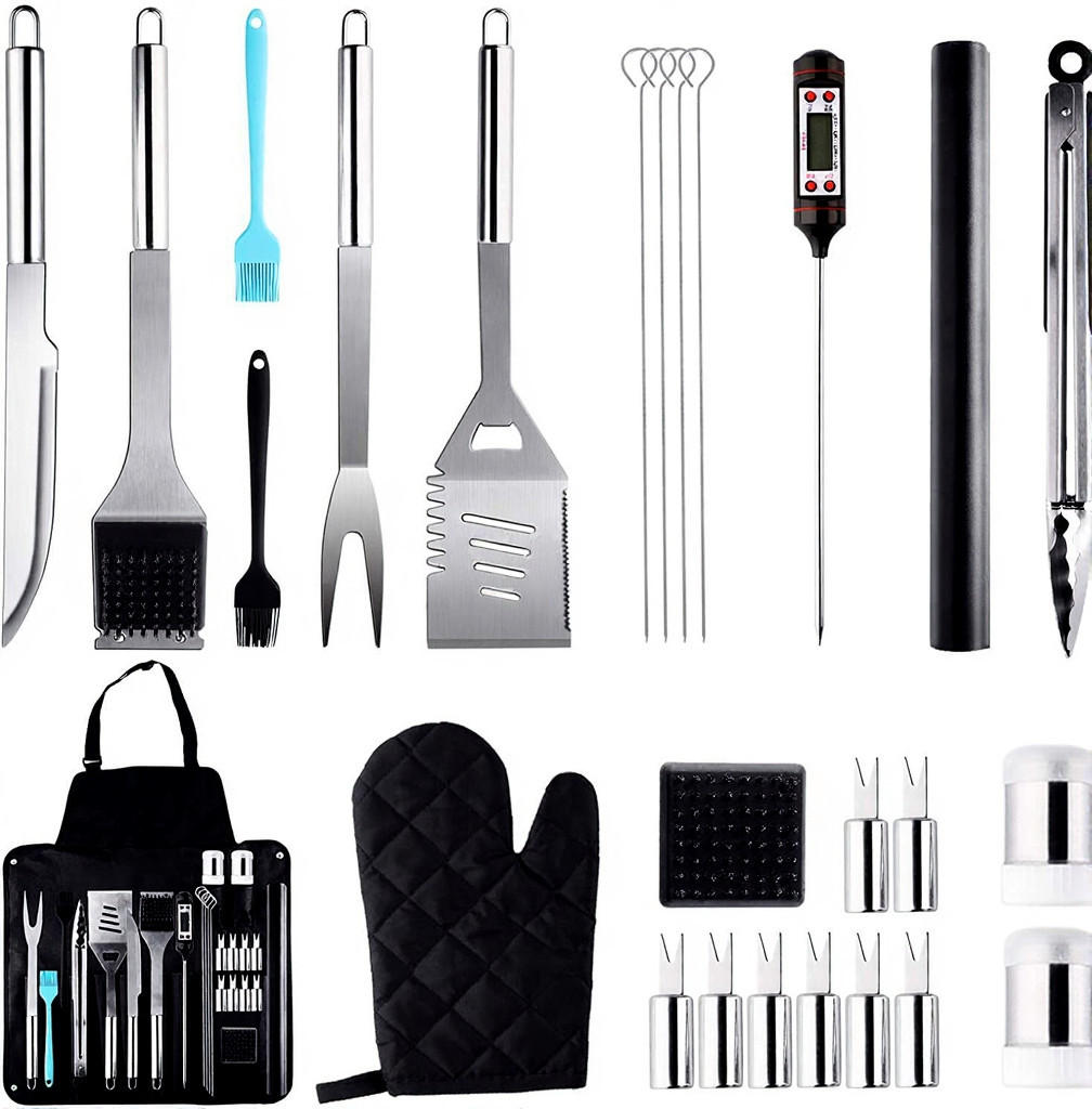 GRILLBESTECK 34-teiliges Set - Multicolor, Metall (43cm)