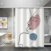 DUSCHVORHANG Polyester 180 x 200 cm schimmelresistent maschinenwaschbar - Multicolor, Textil (180/200cm) - MCBOSON