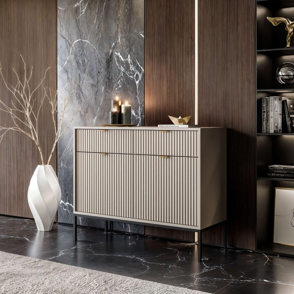 Thumbnail - Lookway Kommode, Beige, Holzwerkstoff, 104x83x39 cm, Wohnzimmer, Kommoden & Sideboards, Kommoden