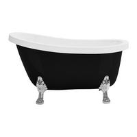 FREISTEHENDE Badewanne mit Füßen - 1 Person - acryl - schwarz Nisos - Schwarz, Kunststoff (145/77/74cm) - Vente-Unique