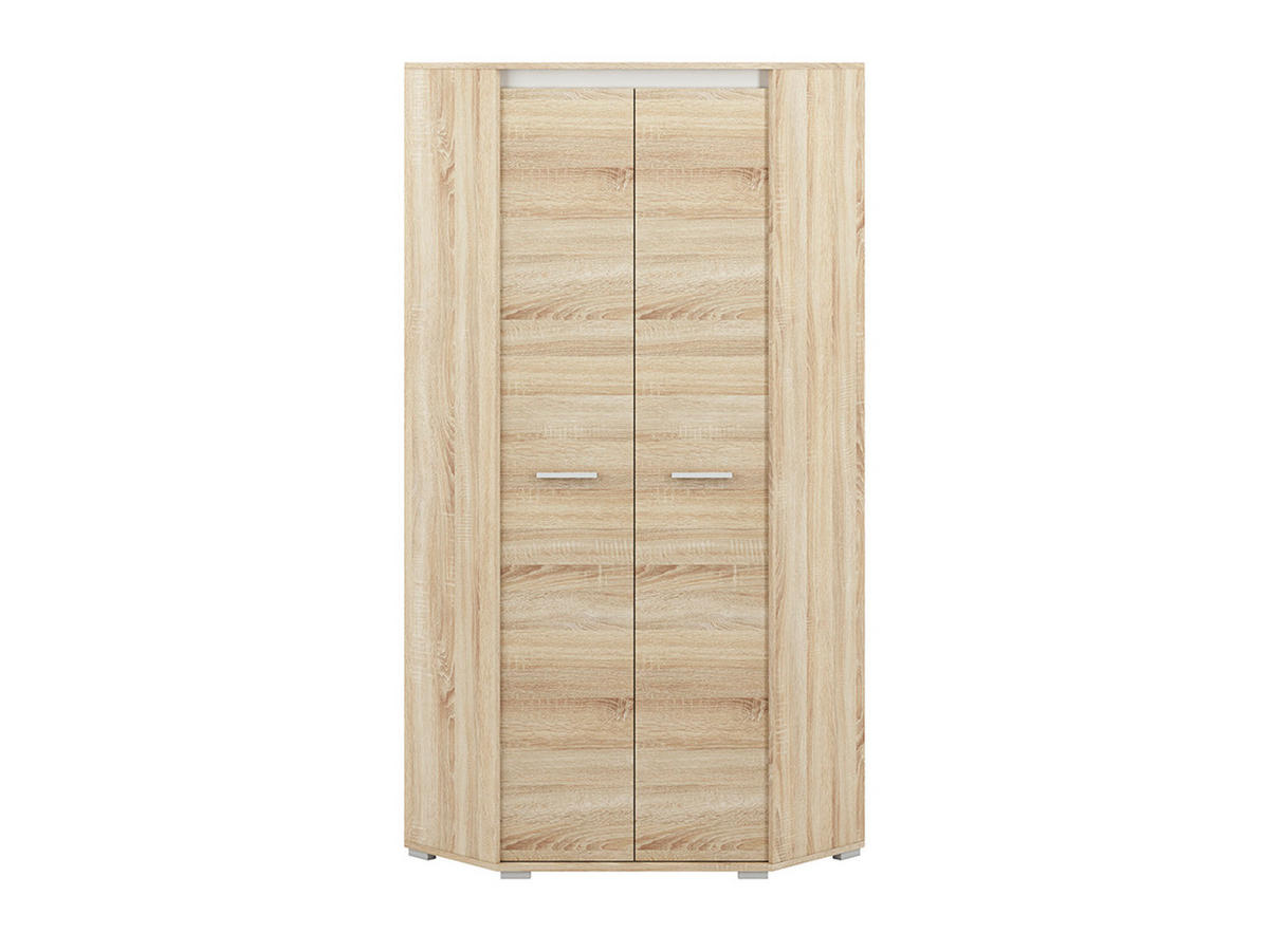 ECKSCHRANK Avo Sonoma Eiche, Absetzung austauschbar 82 / 82 / 200cm - Braun/Sonoma Eiche, Holz/Holzwerkstoff (82/200/82cm) - Feldmann-Wohnen