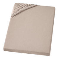 JERSEY-SPANNBETTLAKEN 90x200 - 100x200 Feine Bettlaken aus 100% Baumwolle, Spannbetttuch Laken Uni Basalt Braun - Hellbraun, Textil (100/200cm) - Carpe Sonno