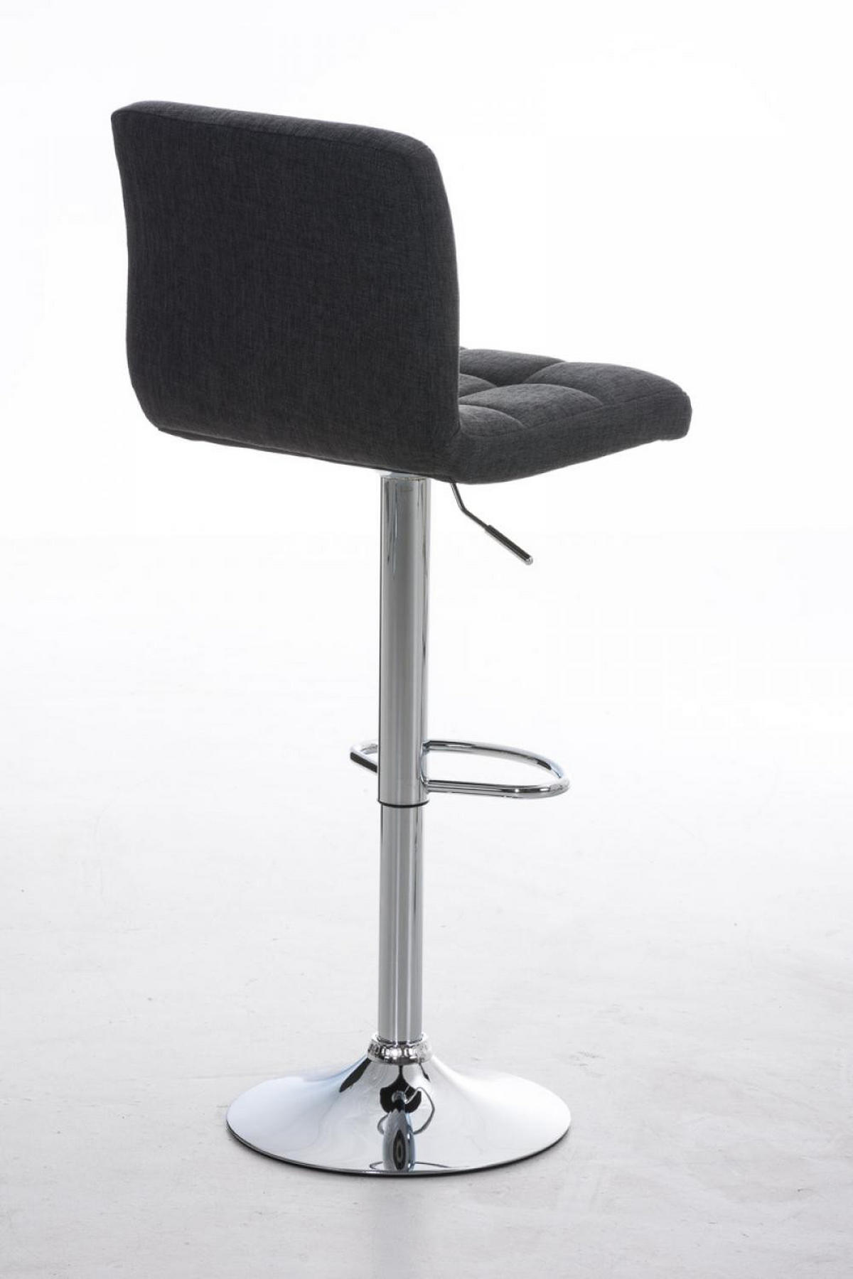 BARHOCKER Stoff dunkelgrau - Chromfarben/Dunkelgrau, Textil/Metall (46/94/47cm) - CLP