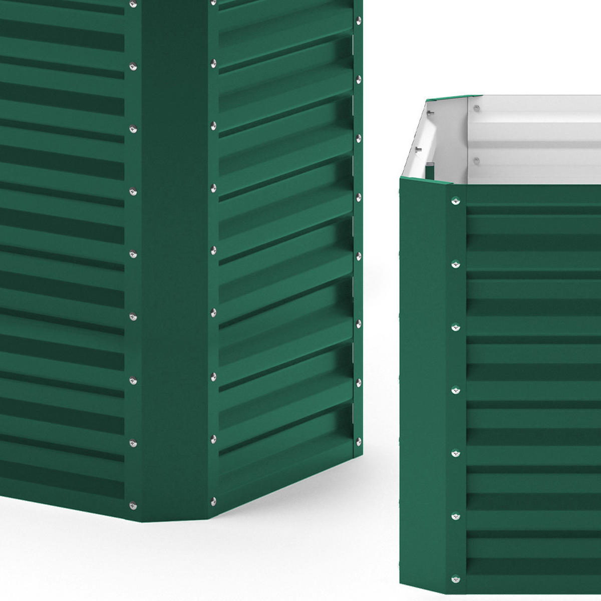 HOCHBEET Grün 120 x 60 cm - Grün, Metall (120/80/60cm) - OK-Living