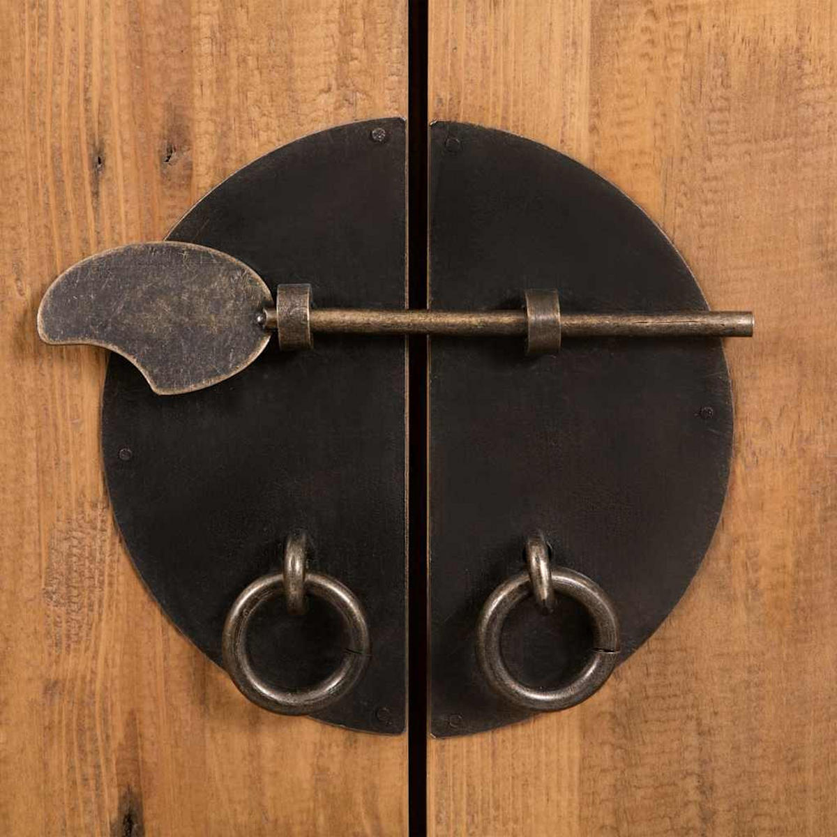 HOCHSCHRANK mit 3 Fächer und 2 Türen, 48/32/170 cm, aus Massivholz Kiefer - Braun, Holz (48/170/32cm) - vidaXL