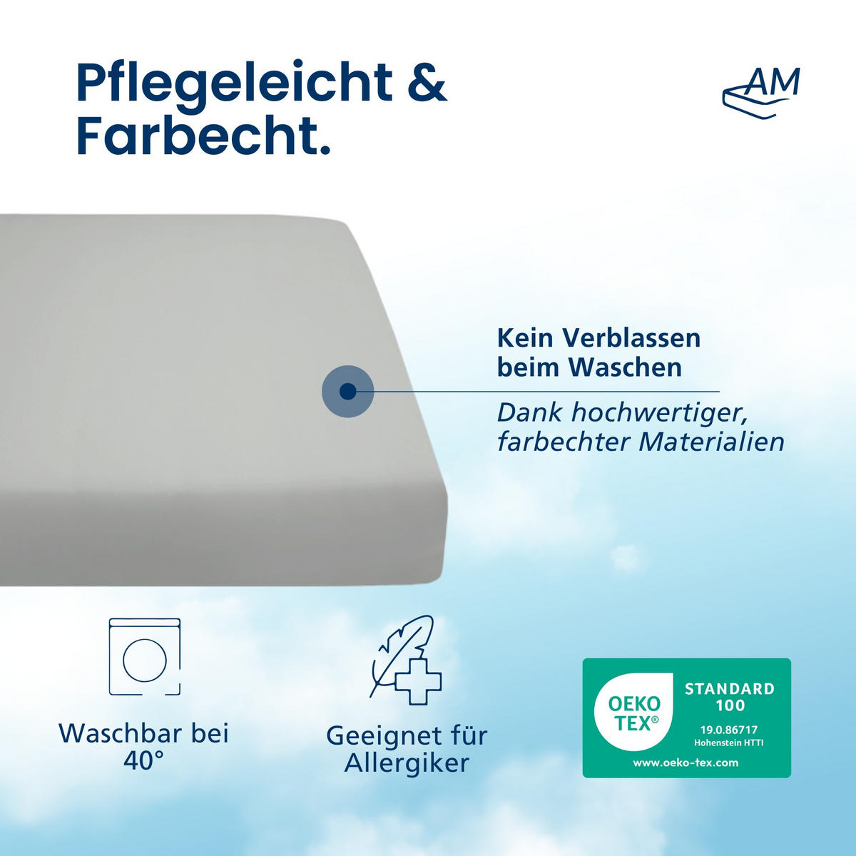 SPANNBETTLAKEN TOPPER 280/200/12 cm Hellgrau - Hellgrau, Textil (280/200cm) - AM Qualitätsmatratzen