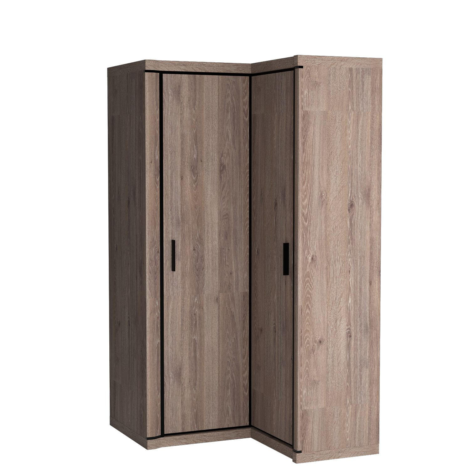DREHTÜRENSCHRANK MALAGA 100/192/58 cm 2-türig Braun - Braun, Holzwerkstoff (100/192/58cm) - MASSENO