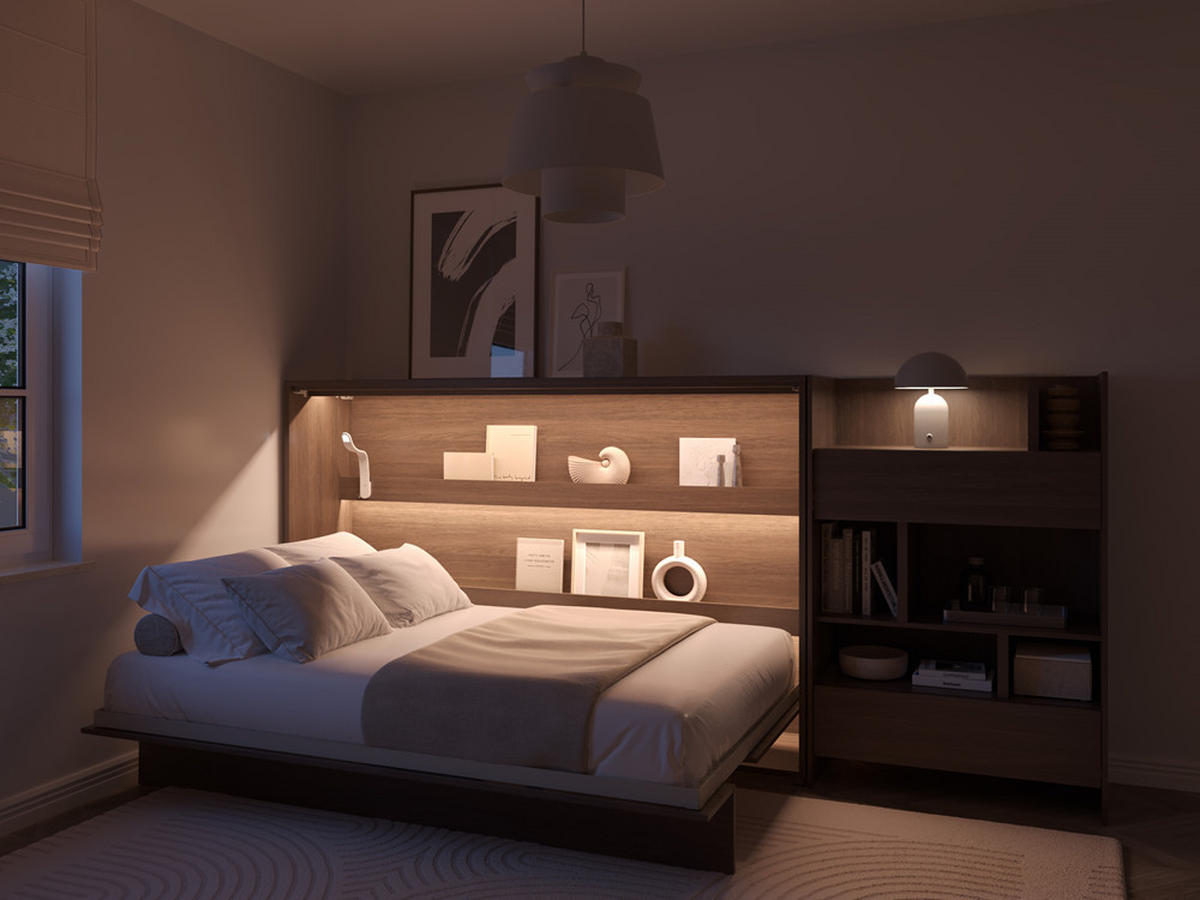 SCHRANKBETT BED CONCEPT BC-05 Matratze - Alteiche, Holzwerkstoff (120/200cm) - Meblini