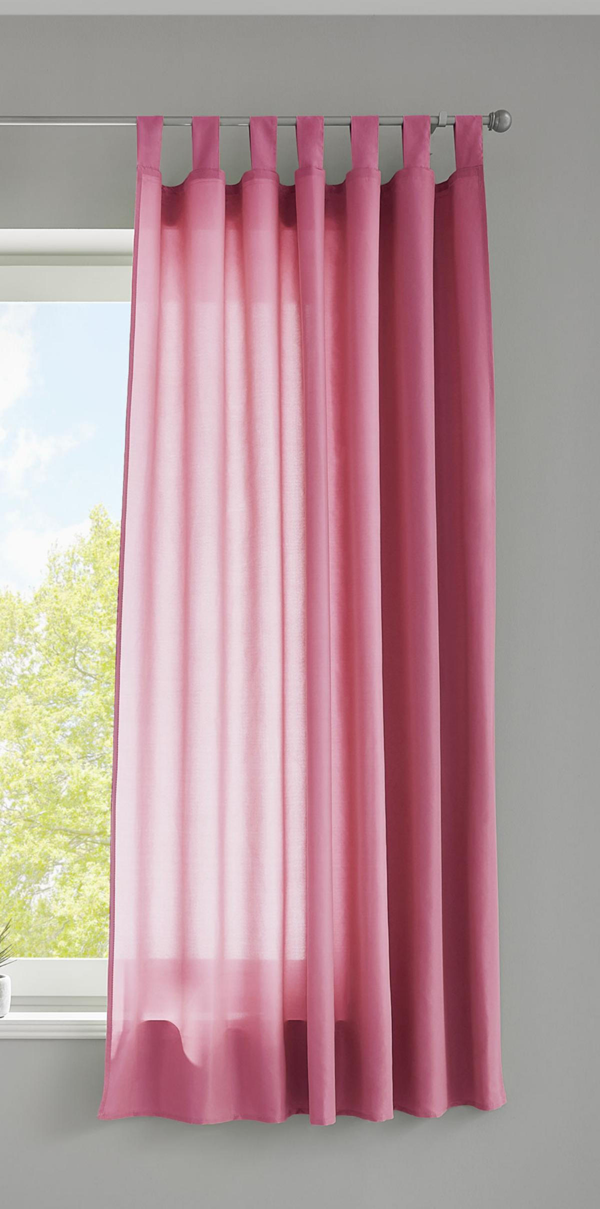 VORHANG POTSDAM HxB 175x140 cm Pink - Pink, Textil (140/175cm) - Gardinenbox