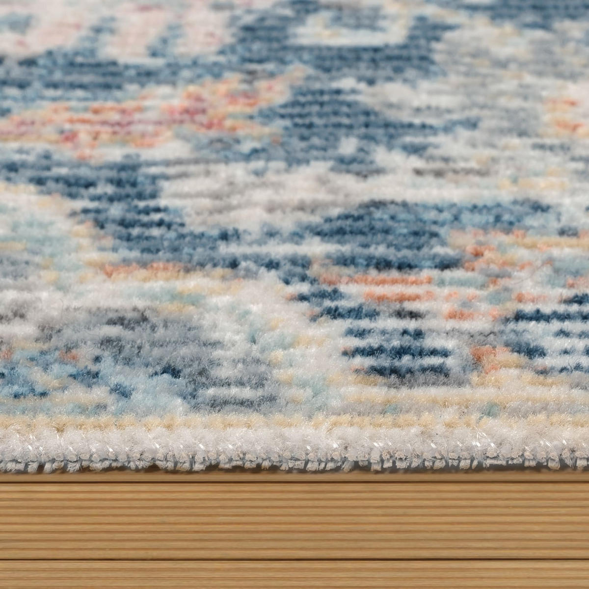 OUTDOOR Teppich Orientalisch Vintage Balkon, Terrasse schmutzabweisend Blau Rechteckig 60x100 - Blau, Textil (60/100cm) - KADIMA DESIGN