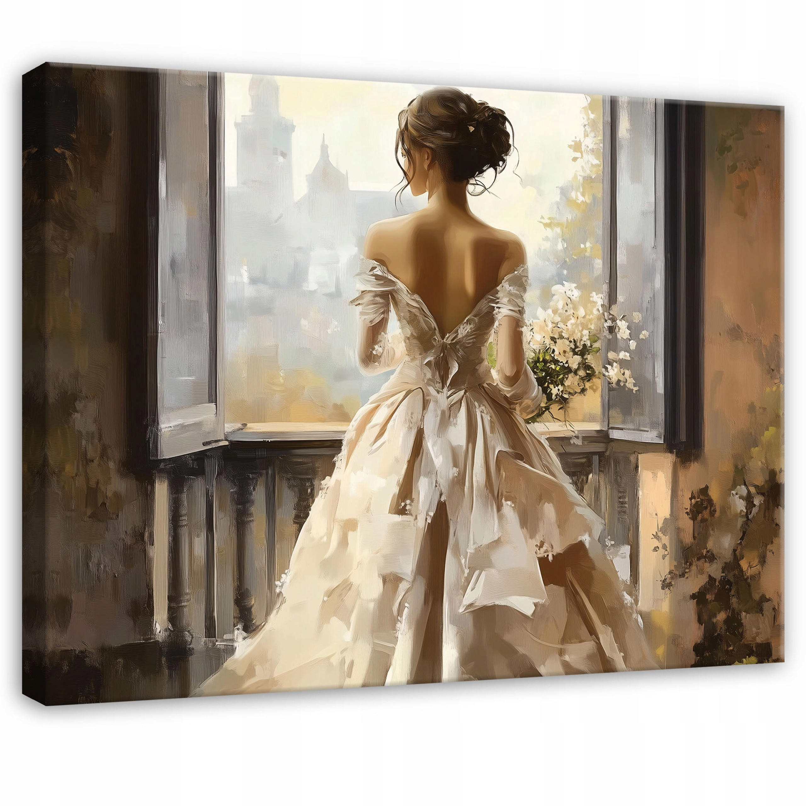 LEINWAND BILDER Frau Aquarell Modern 120x80 - Multicolor, Holzwerkstoff (120/80cm) - Wallarena